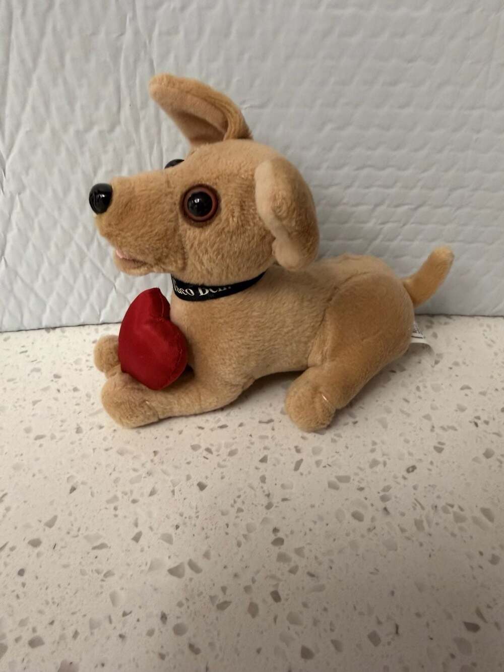 Vintage Taco Bell Chihuahua Plush Toy with Red Heart